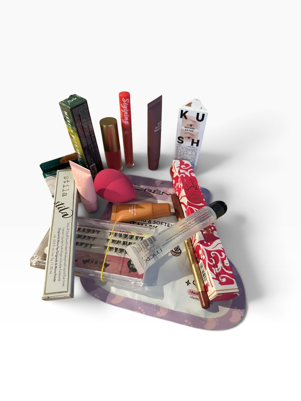 Assorted Women’s Makeup Set with Pink Sponge with tons of items